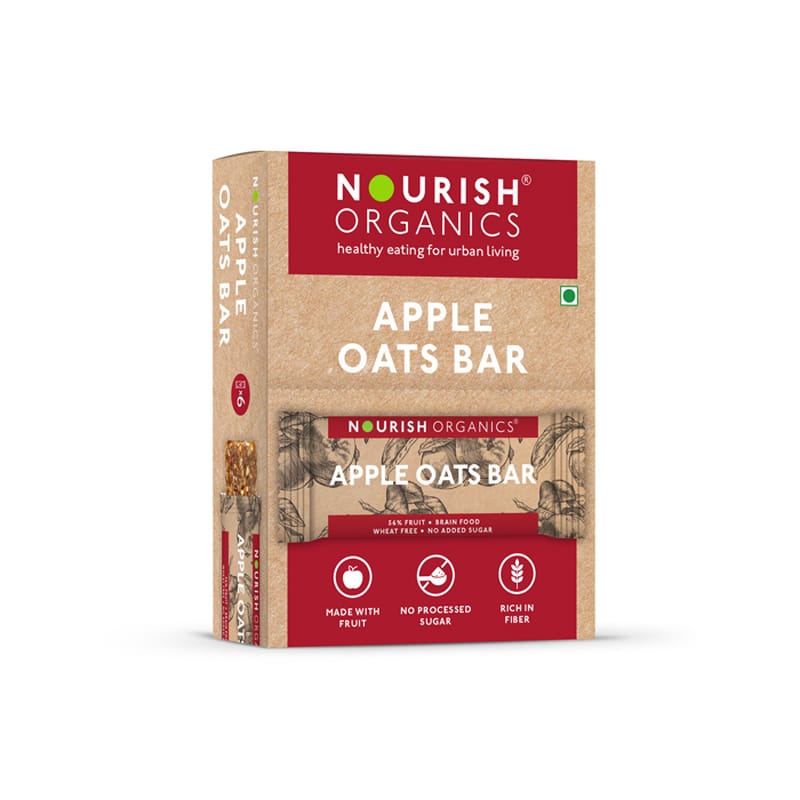 Orgenik: Shop Apple Oats Bar (Pack of 6) from the brand Nourish Organics