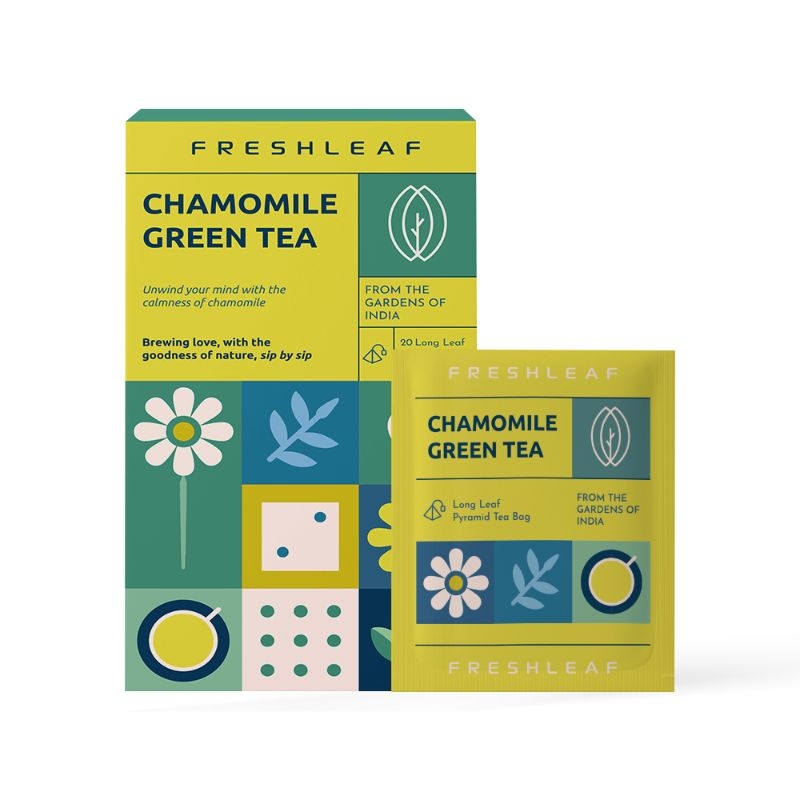 Buy Online Chamomile Green Tea Leaf for Good Sleep & Stress Relief Pack of 2 on Orgenik