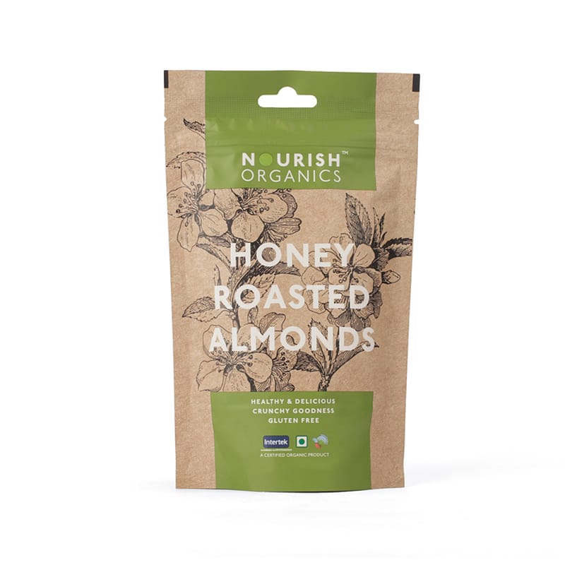 Orgenik: Shop Honey Roasted Almonds from the brand Nourish Organics