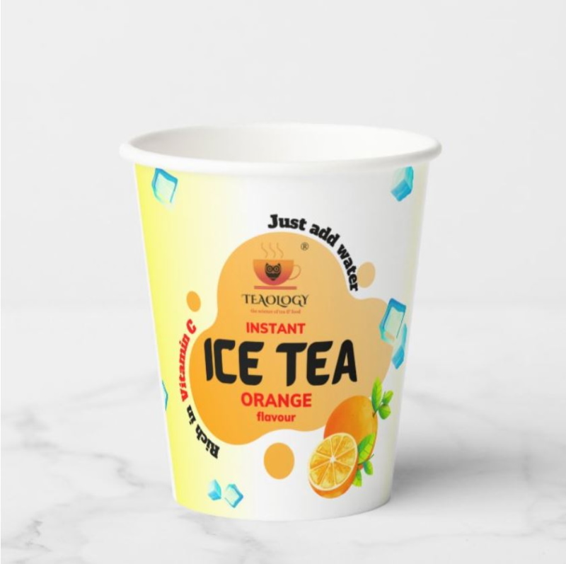 Orgenik: Shop Instant Iced Tea-in-CUP (Orange) | 10 X 200 ml Cups from brand Teaology