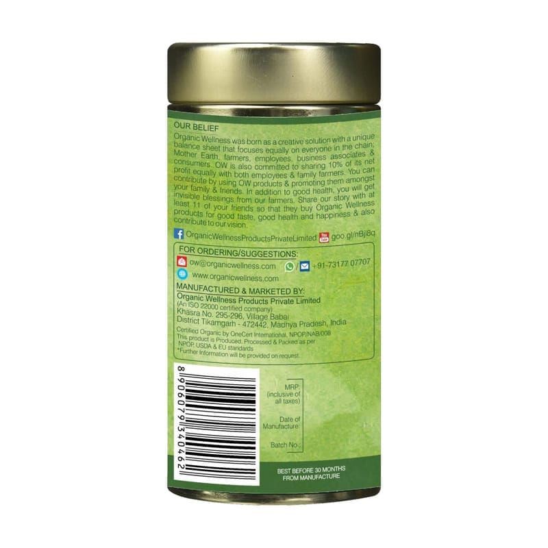 Orgenik: Shop Mashallah Green Tea Classic 100 g Tin Pack from the brand Organic Wellness