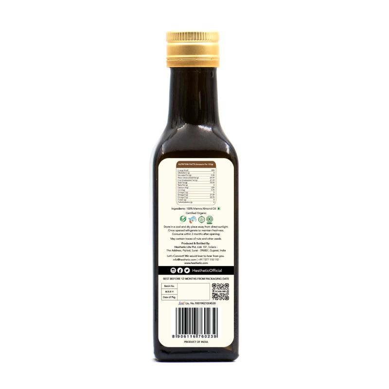 Orgenik: Organic Virgin Cold-Pressed Mamra Almond Oil from the brand Hesthetic