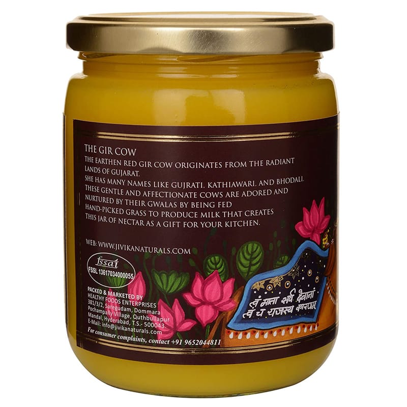 Orgenik: Shop Premium Gir Cow Ghee 500ml from the brand Jivika Naturals