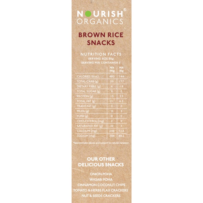 Orgenik: Shop Brown Rice Snacks from the brand Nourish Organics