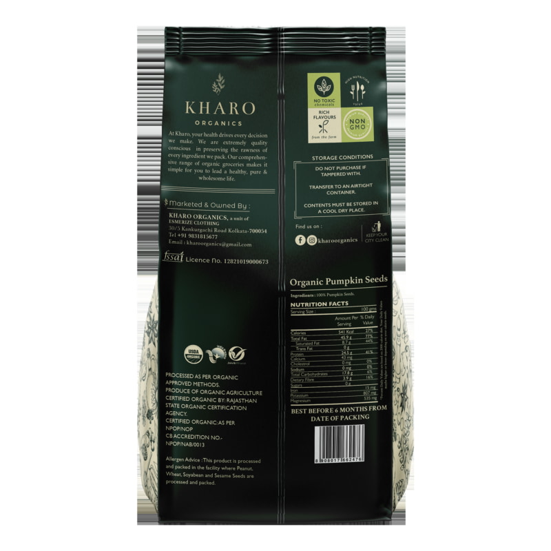 Orgenik: Shop Organic Pumpkin seeds from the brand Kharo Organics