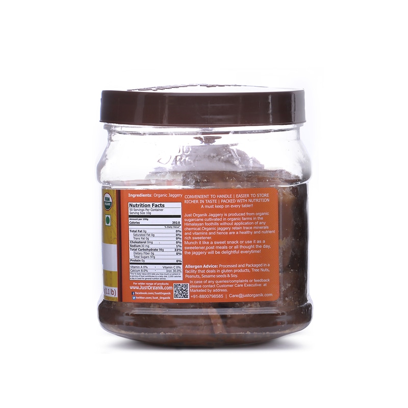 Orgenik: Jaggery (Gur) from brand Just Organik