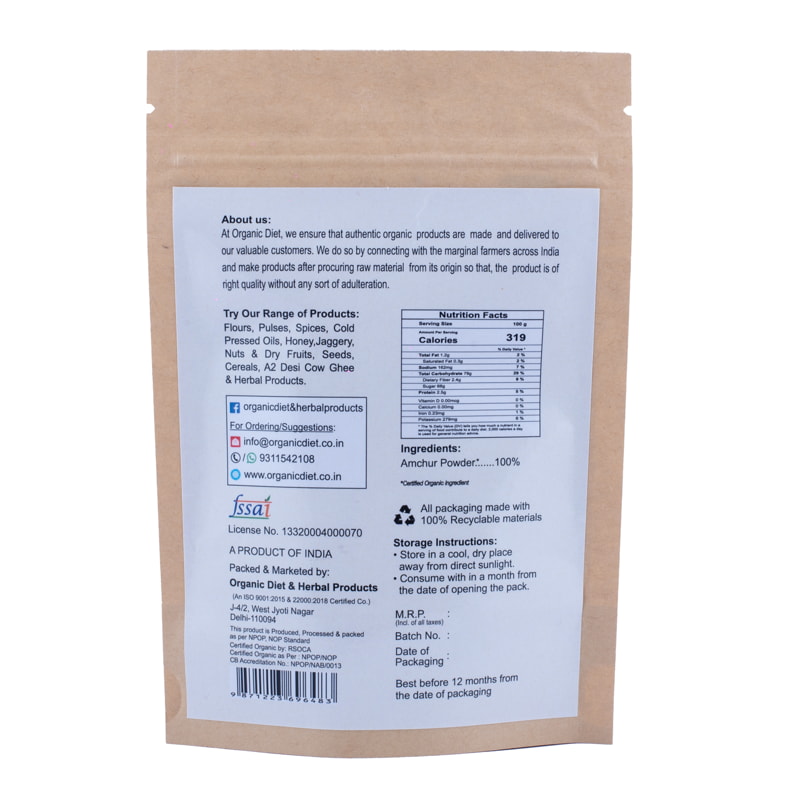 Orgenik: Shop Organic Amchur Powder from the brand Organic Diet