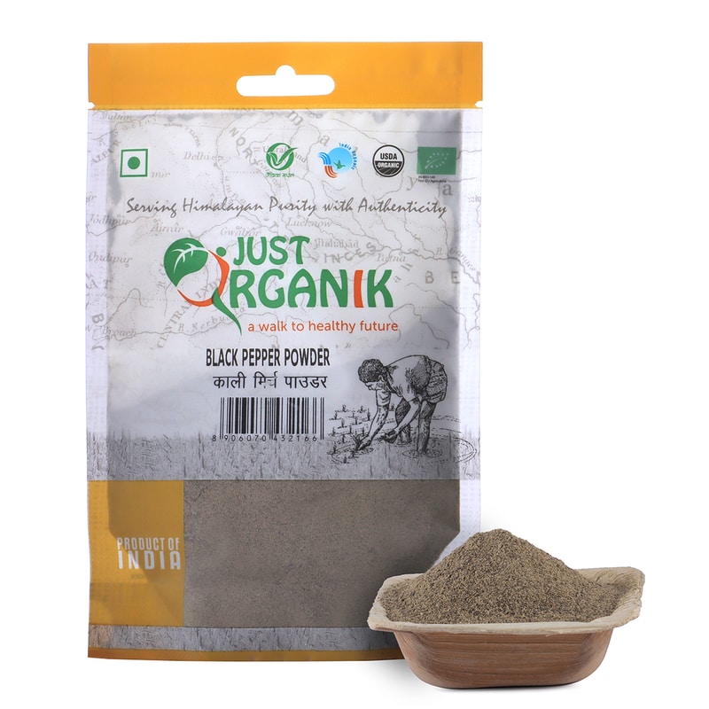 Orgenik: Black Pepper Powder from brand Just Organik