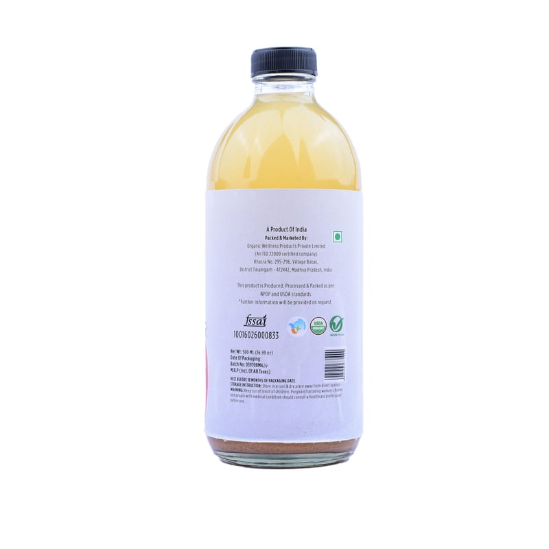 Orgenik: Shop Apple Cider Vinegar with Mother 500 ml from the brand Organic Wellness