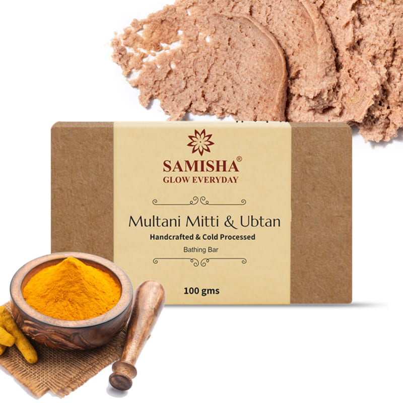 Orgenik: Shop Organic Multani Mitti & Ubtan Skin Rejuvenating Bath Bar from brand Samisha