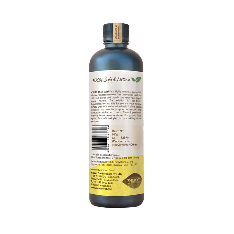 Orgenik: Shop Natural Dish Wash Liquid 400 ml from the brand Zerodor Care