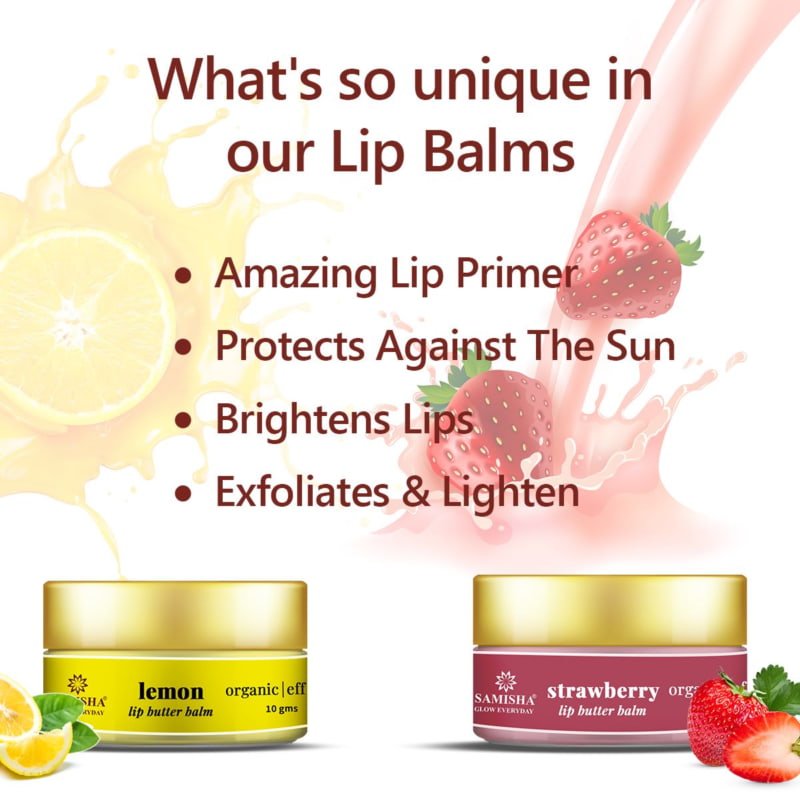 Orgenik: Shop Lemon Enriched Organic Lip Balm For Chapped Lips from brand Samisha