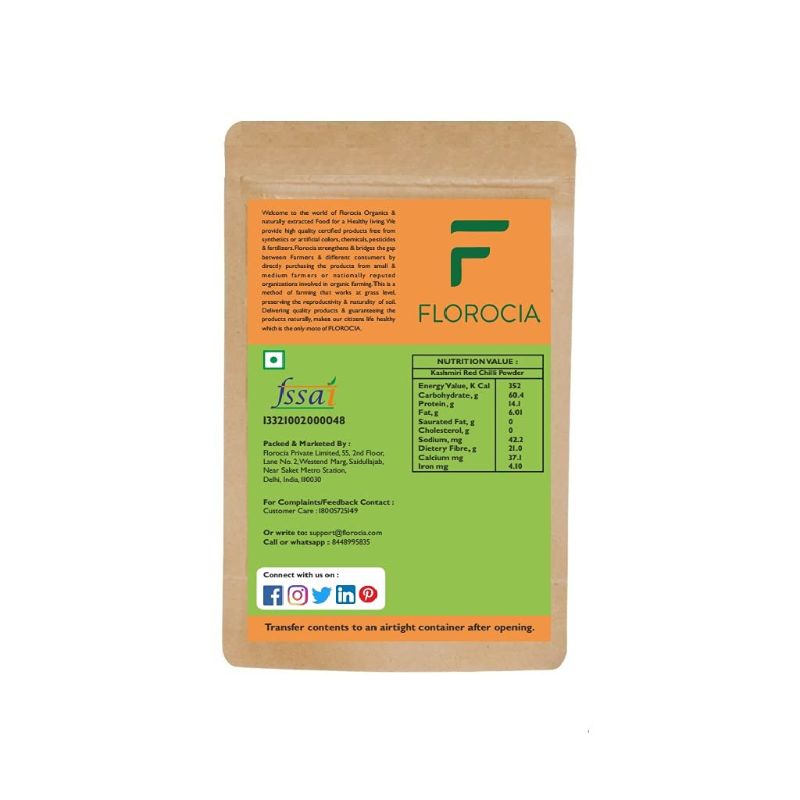 Orgenik: Red Chilli Powder from brand Florocia