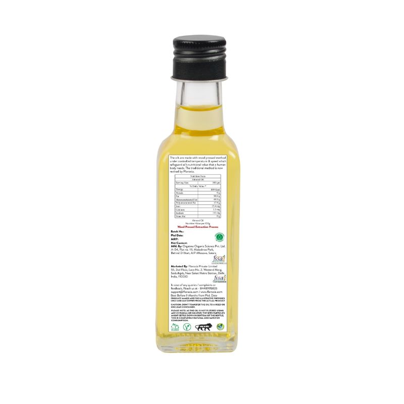 Orgenik: Almond Oil (Glass Bottle) from brand Florocia