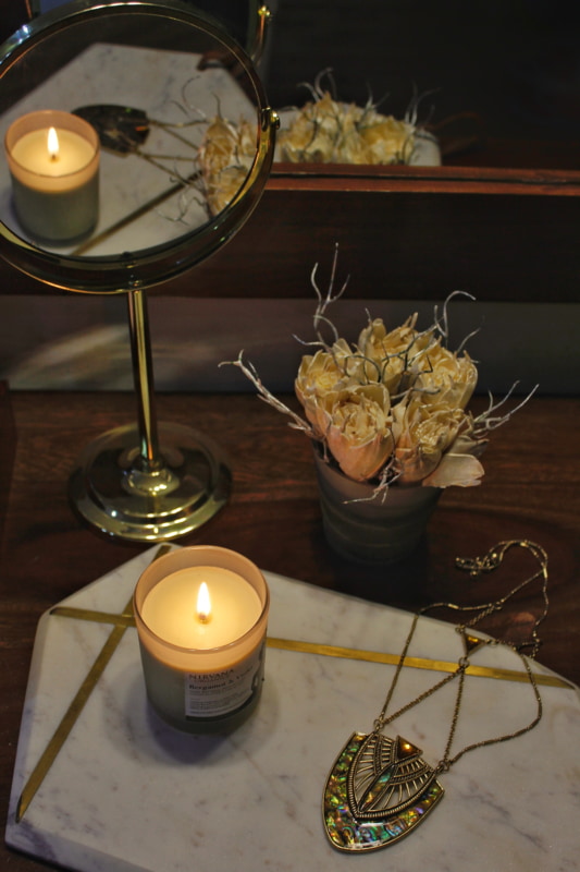 Orgenik: Shop Natural Body Serum Candles with Hemp Extract | (Bergamot & Violet) from brand N1rvana Organics