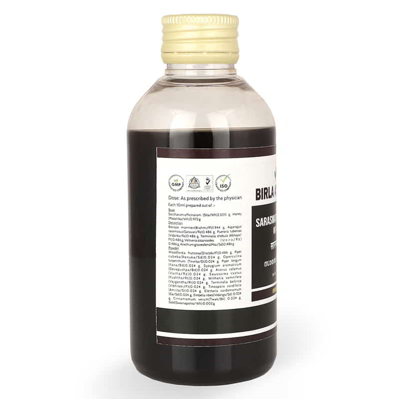 Orgenik: Shop Saraswatarishtam Gold - Antistress & Memory Enhancer from the brand Birla Ayurveda