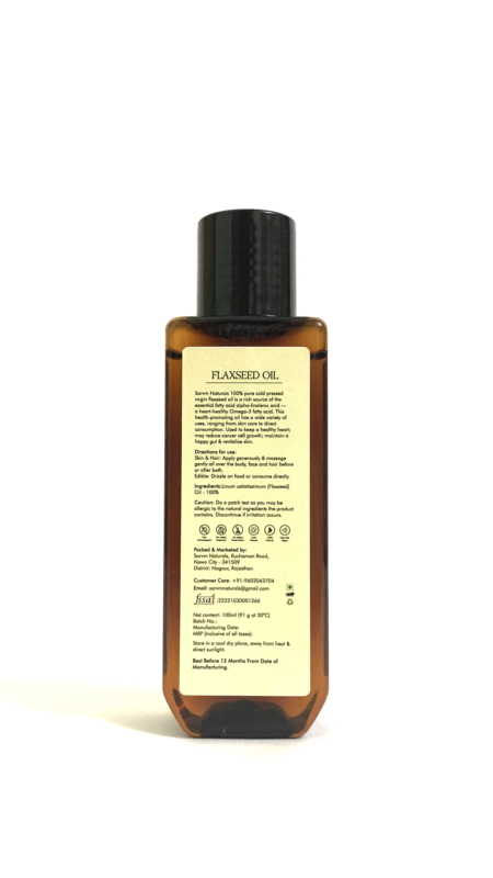 Orgenik: Shop Flaxseed Oil - Cold Pressed from brand Sarvm Naturals