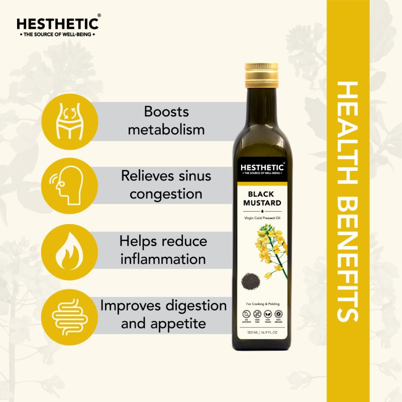 Orgenik: Organic Virgin Cold-Pressed Black Mustard Seed Oil from the brand Hesthetic