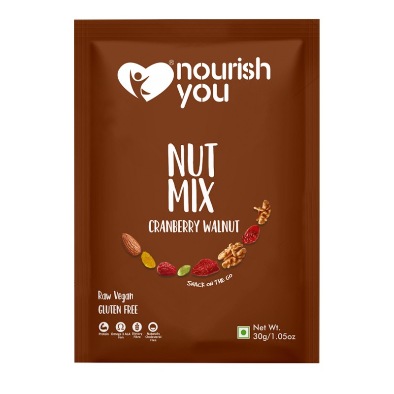 Orgenik: Cranberry Walnut Nut Mix from brand Nourish You