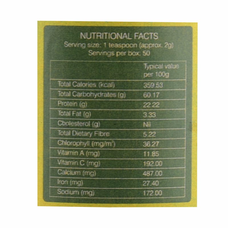 Orgenik: Shop Wheatgrass Powder 100 g from the brand Organic Wellness