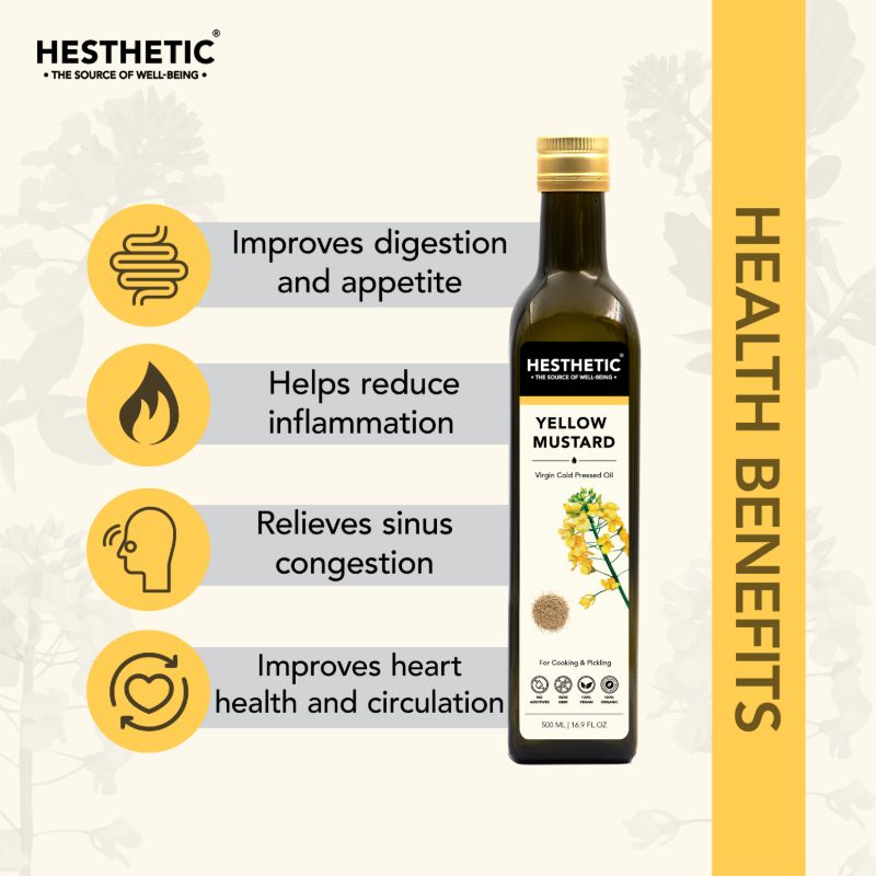 Orgenik: Organic Virgin Cold-Pressed Yellow Mustard Seed Oil from the brand Hesthetic