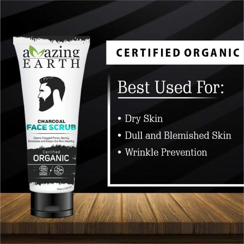Orgenik: Shop Charcoal Face Scrub from the brand AMAzing EARTH Vegetal