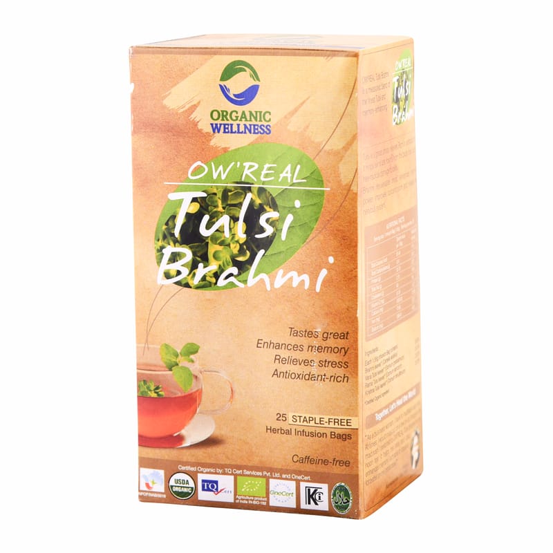 Orgenik: Shop Tulsi Brahmi 25 Teabags from the brand Organic Wellness