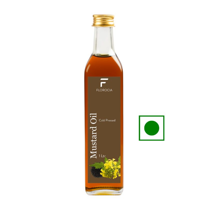 Orgenik: Black Mustard Oil (Glass Bottle) from brand Florocia