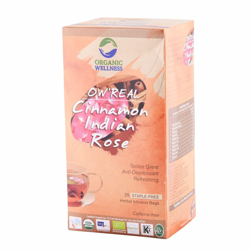Orgenik: Shop Cinnamon Indian Rose 25 Teabags from the brand Organic Wellness