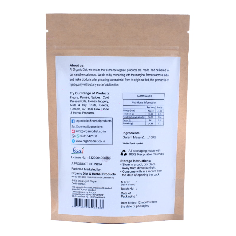 Orgenik: Shop Organic Garam Masala from the brand Organic Diet