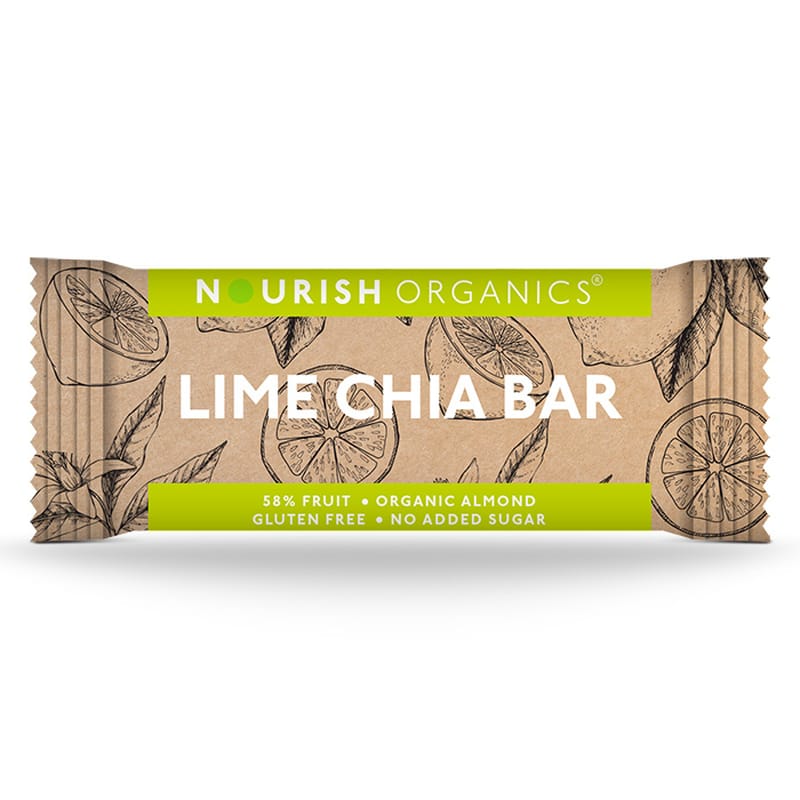 Orgenik: Shop Lime Chia Bar (Pack of 6) from the brand Nourish Organics