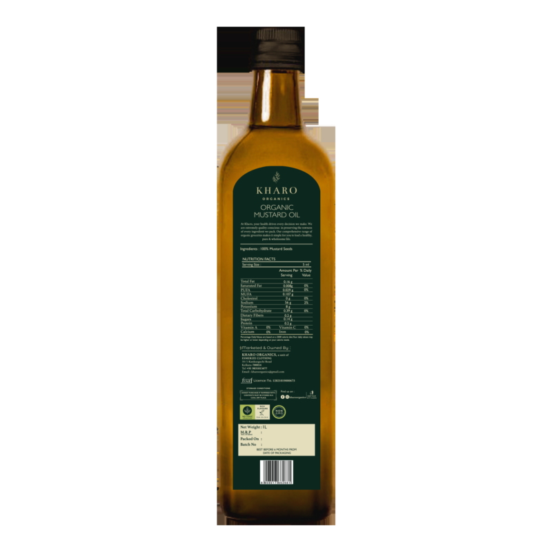 Orgenik: Shop Organic Mustard Oil from the brand Kharo Organics