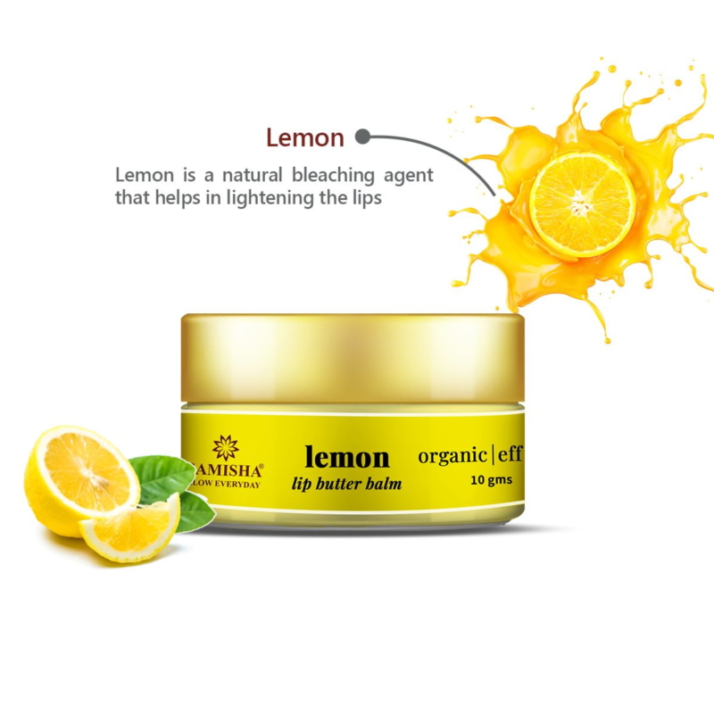 Orgenik: Shop Lemon Enriched Organic Lip Balm For Chapped Lips from brand Samisha