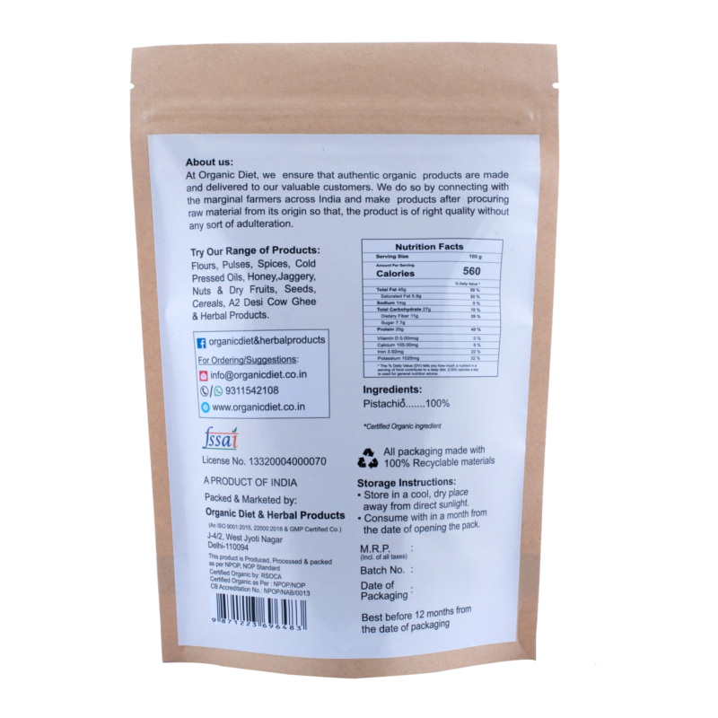 Orgenik: Shop Organic Pista from the brand Organic Diet