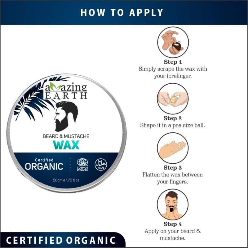 Orgenik: Shop Beard And Mustache Wax from the brand AMAzing EARTH Vegetal