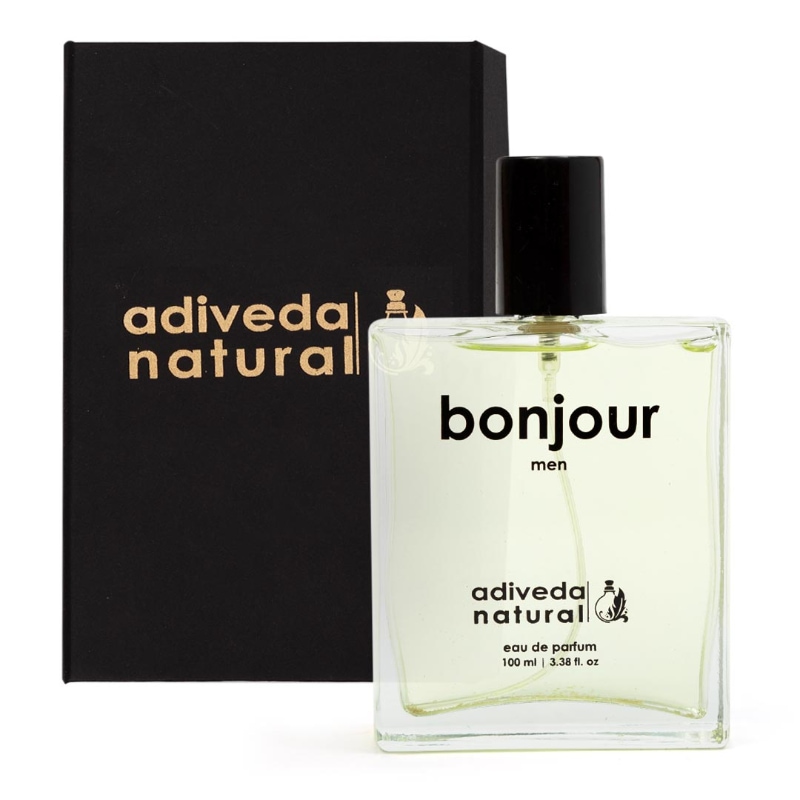 Orgenik: Shop Bonjour Perfume - Fresh Woody Fragrance Eau de Parfum - Men from the brand Adiveda Naturals