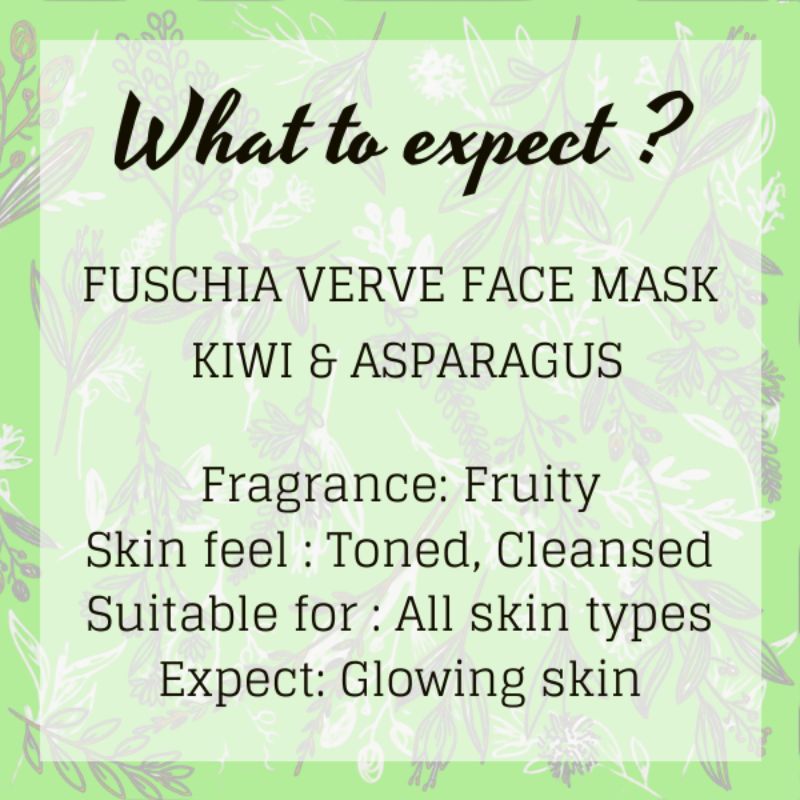 Orgenik: Verve Face Mask Kiwi & Asparagus from the brand Fuschia 
