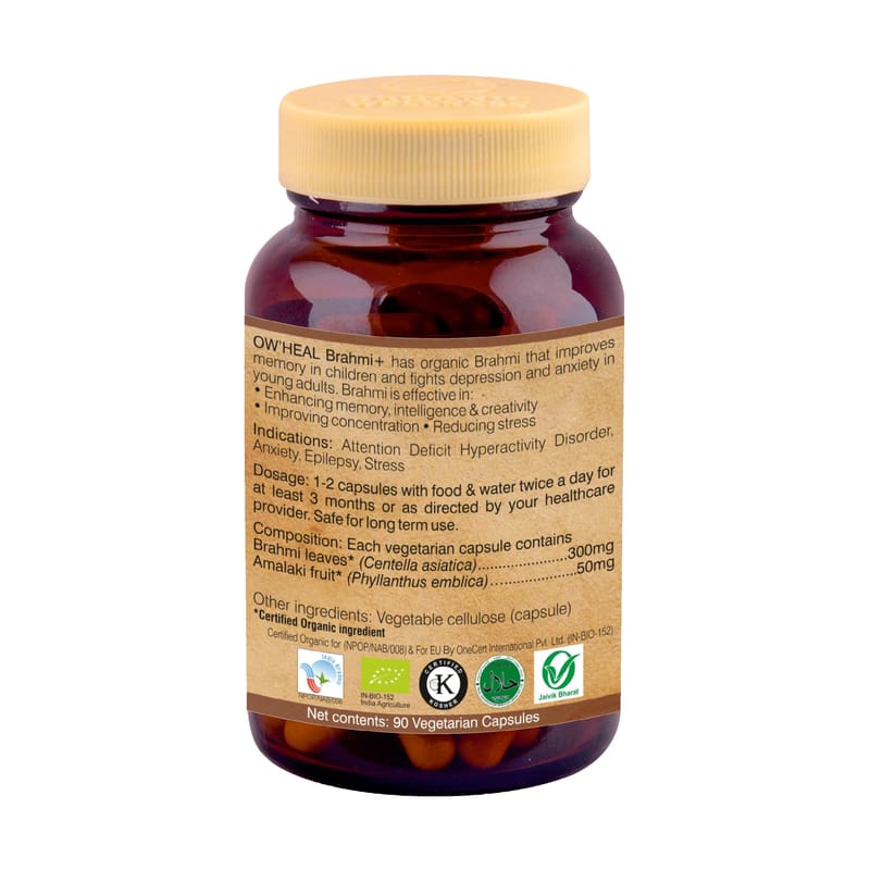 Orgenik: Shop Brahmi+ 90 Capsules from the brand Organic Wellness