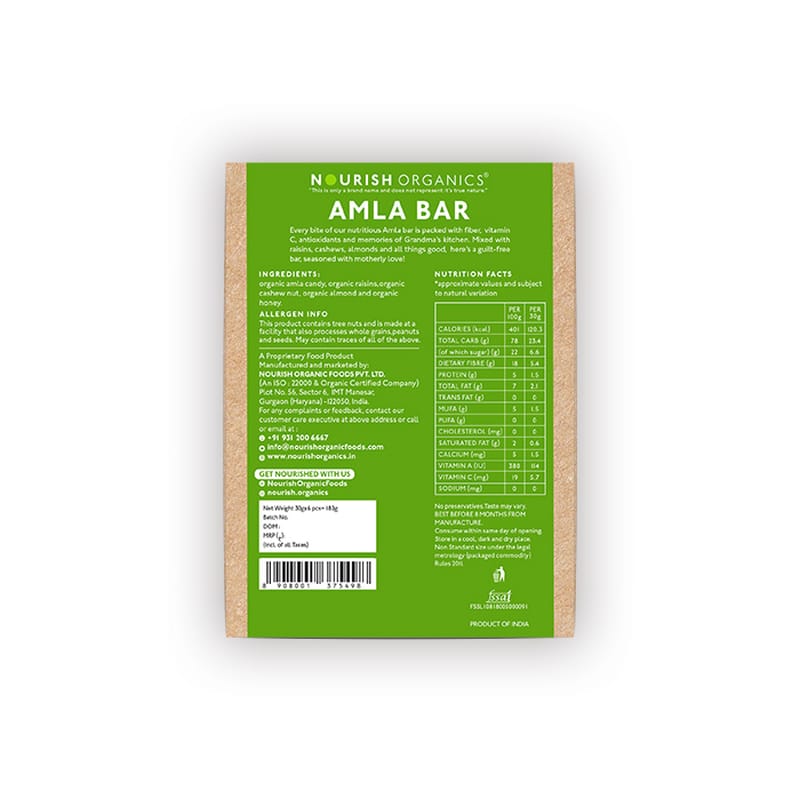 Orgenik: Shop Amla Bar (Pack of 6) from the brand Nourish Organics