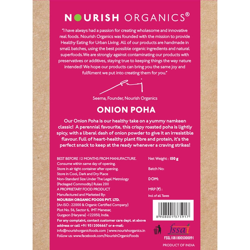 Orgenik: Shop Onion Poha from the brand Nourish Organics