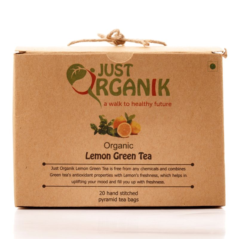 Orgenik: Lemon Green Tea Bags from brand Just Organik