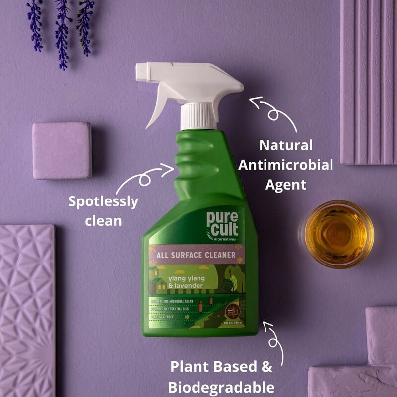 Orgenik: Shop Eco-Friendly All Surface Cleaner with Ylang-Ylang and Lavender Essential Oils from the brand PureCult