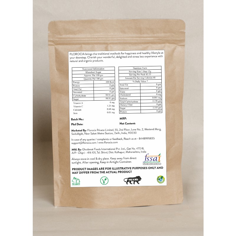 Orgenik: Khand (Sugar) Powder from brand Florocia