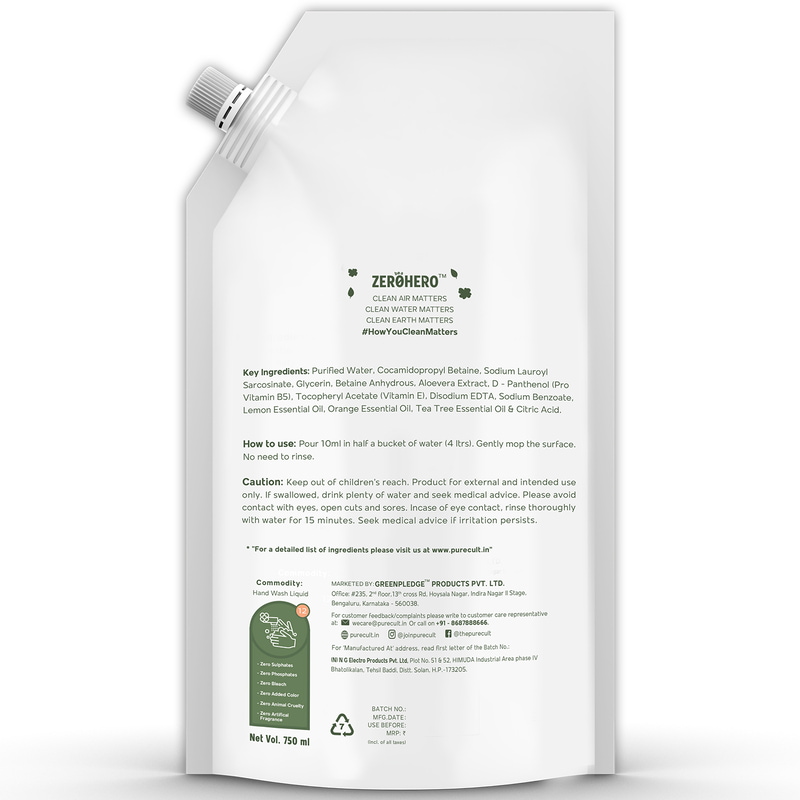 Orgenik: Shop Eco-Friendly Handwash with Sweet Orange and Lemon Essential Oils from the brand PureCult