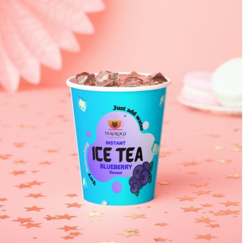 Orgenik: Shop Instant Iced Tea-in-CUP (Blue Berry) | 10 X 200 ml Cups Cups from brand Teaology