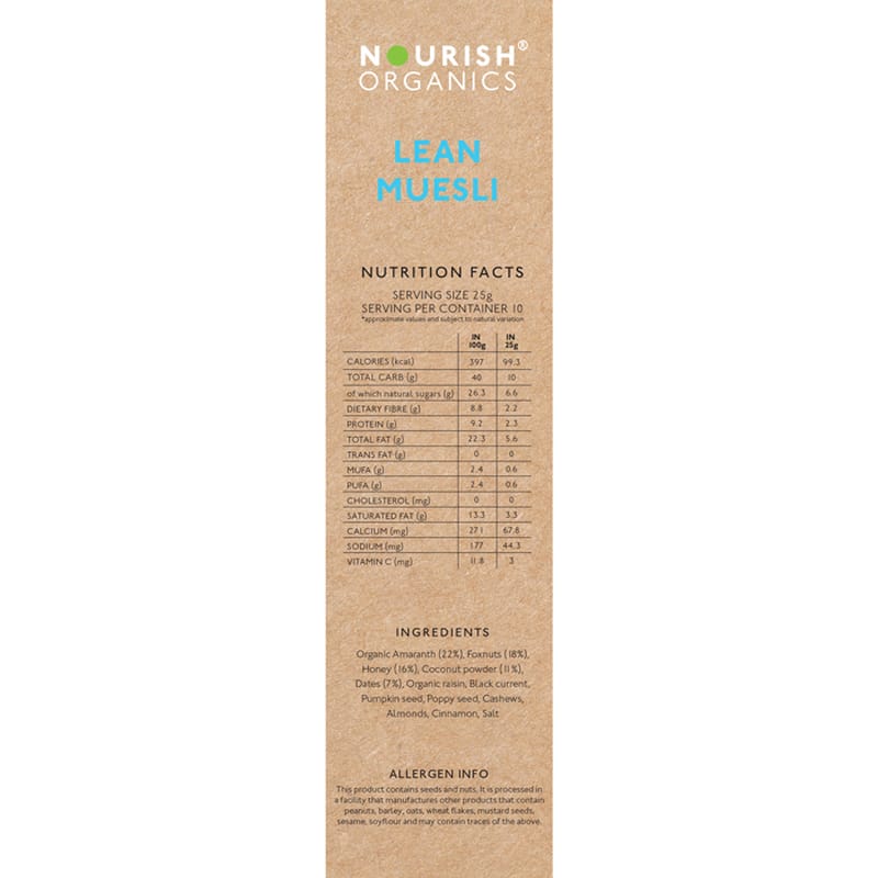 Orgenik: Shop Lean Muesli from the brand Nourish Organics