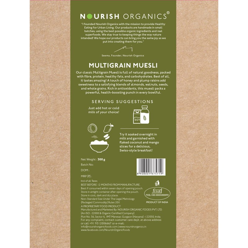 Orgenik: Shop Multigrain Muesli from the brand Nourish Organics