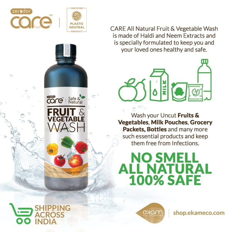 Orgenik: Shop Natural Fruit and Vegetable Wash 400 ml from the brand Zerodor Care