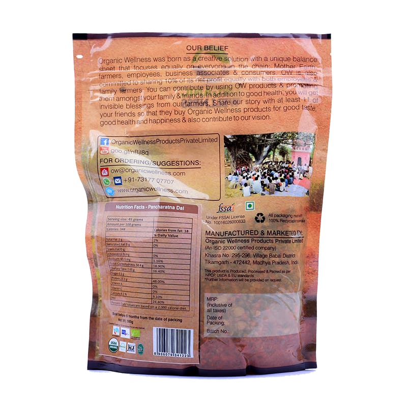 Orgenik: Shop Chana Dal 450 g from the brand Organic Wellness