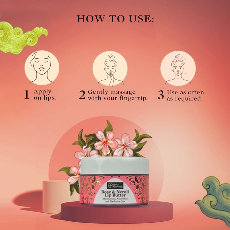 Orgenik: Rose & Neroli Lip Butter from brand Bipha Ayurveda